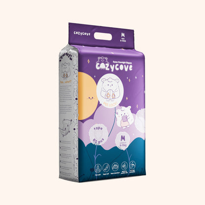 Kumo: Overnight Baby Diapers Tape M 60pcs
