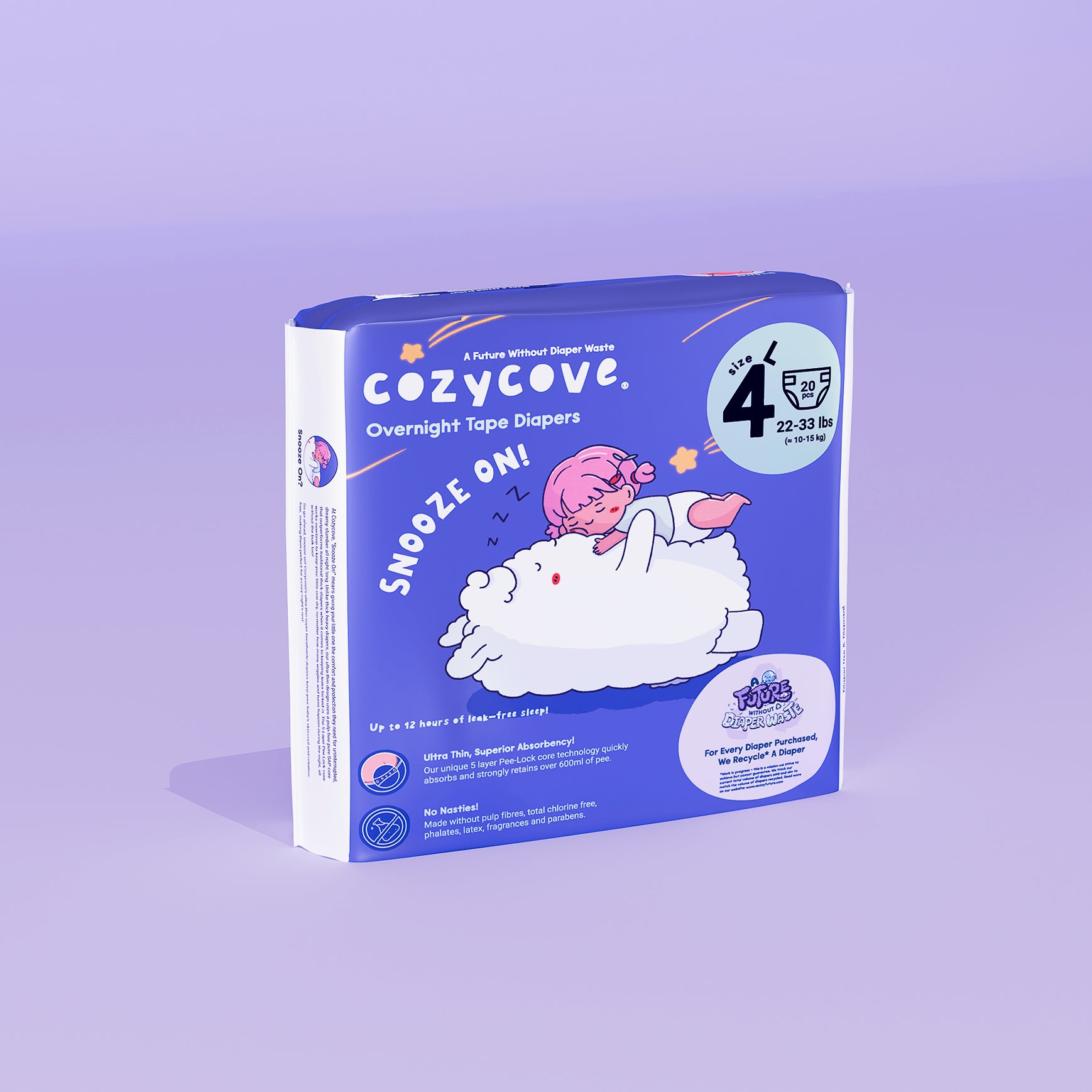 Snooze On Slim Overnights Tape L 5/80 pcs